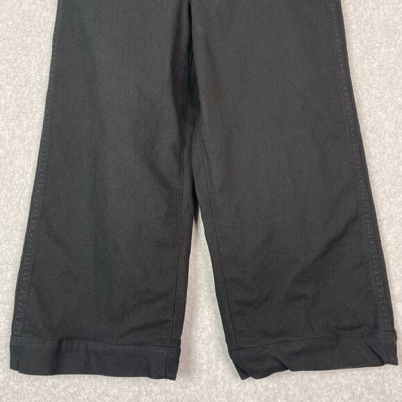 Madewell Womens 24 Petite Black Emmett Wide Leg Crop Pant - Picture 3 of 10